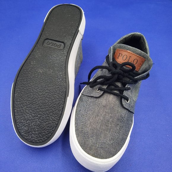Polo Ralph Lauren Faxon II Lace Up Men's Sneaker Shoes Size US 6 Grey - Picture 4 of 7